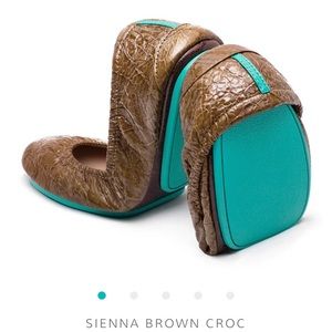 Tieks Sienna Brown Croc ballet flats